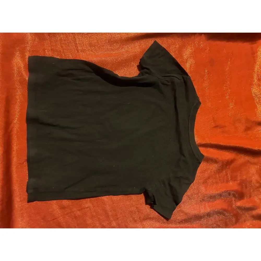 Lands EndShirt Mens M NASA Logo Black Short Sleeve Graphic Tee Crewneck